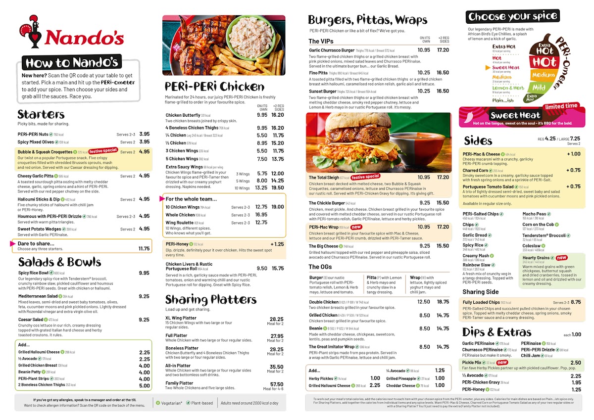 Menu Nando's Portsmouth-1