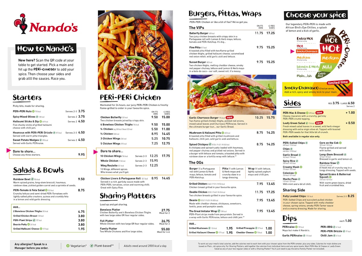 Menu Nando's Portsmouth-10