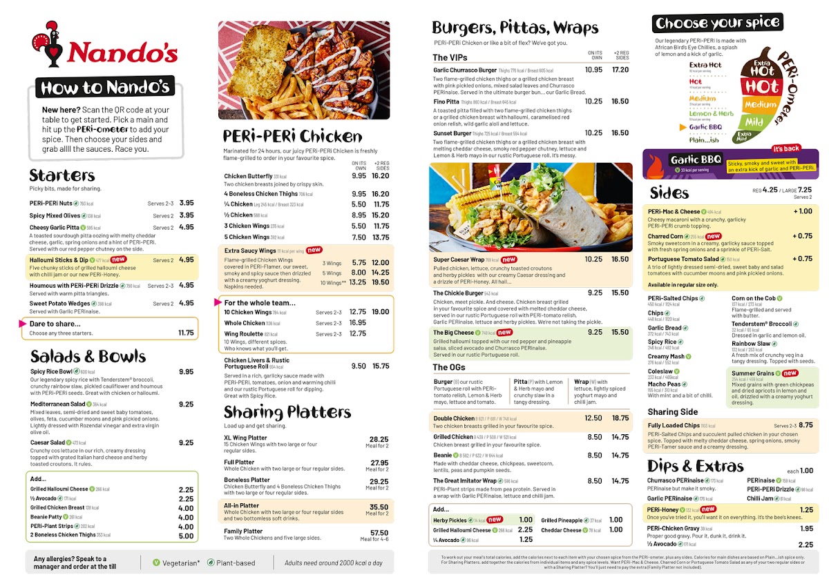 Menu Nando's Portsmouth-3
