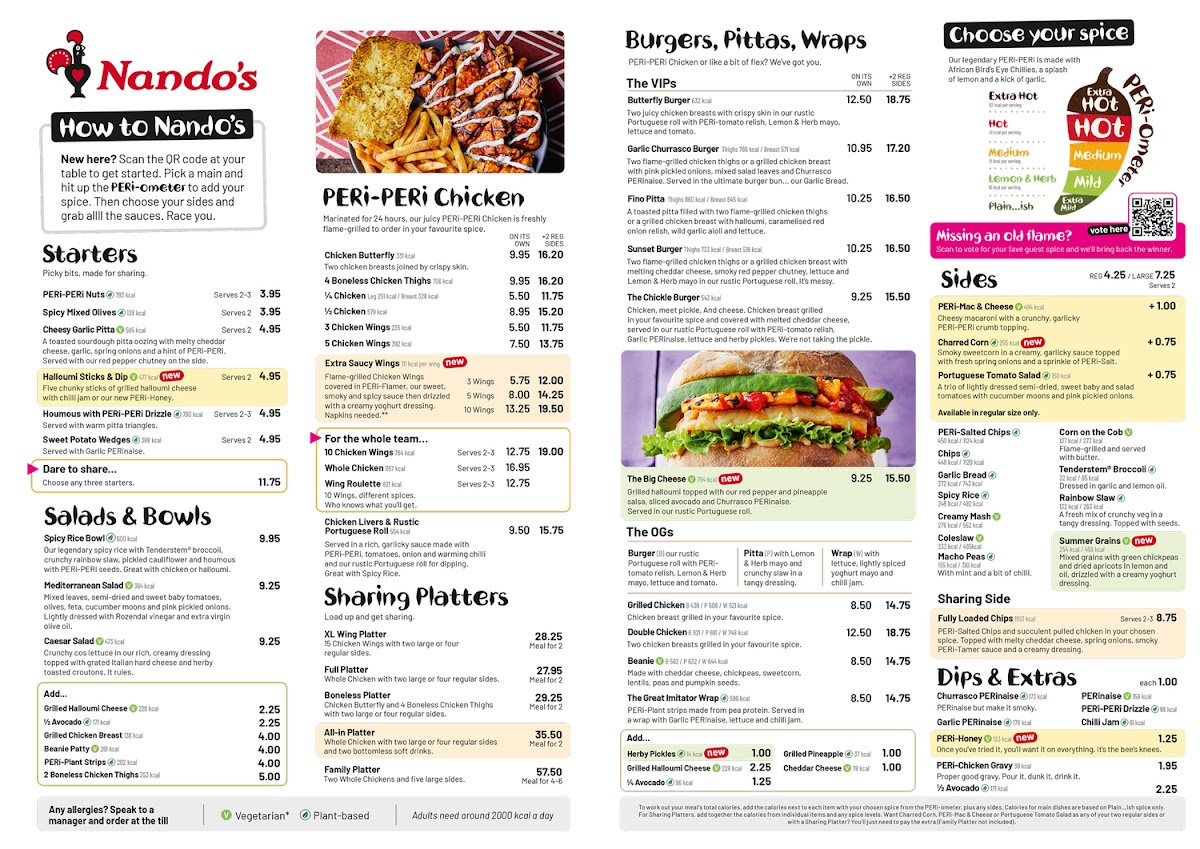 Menu Nando's Portsmouth-4