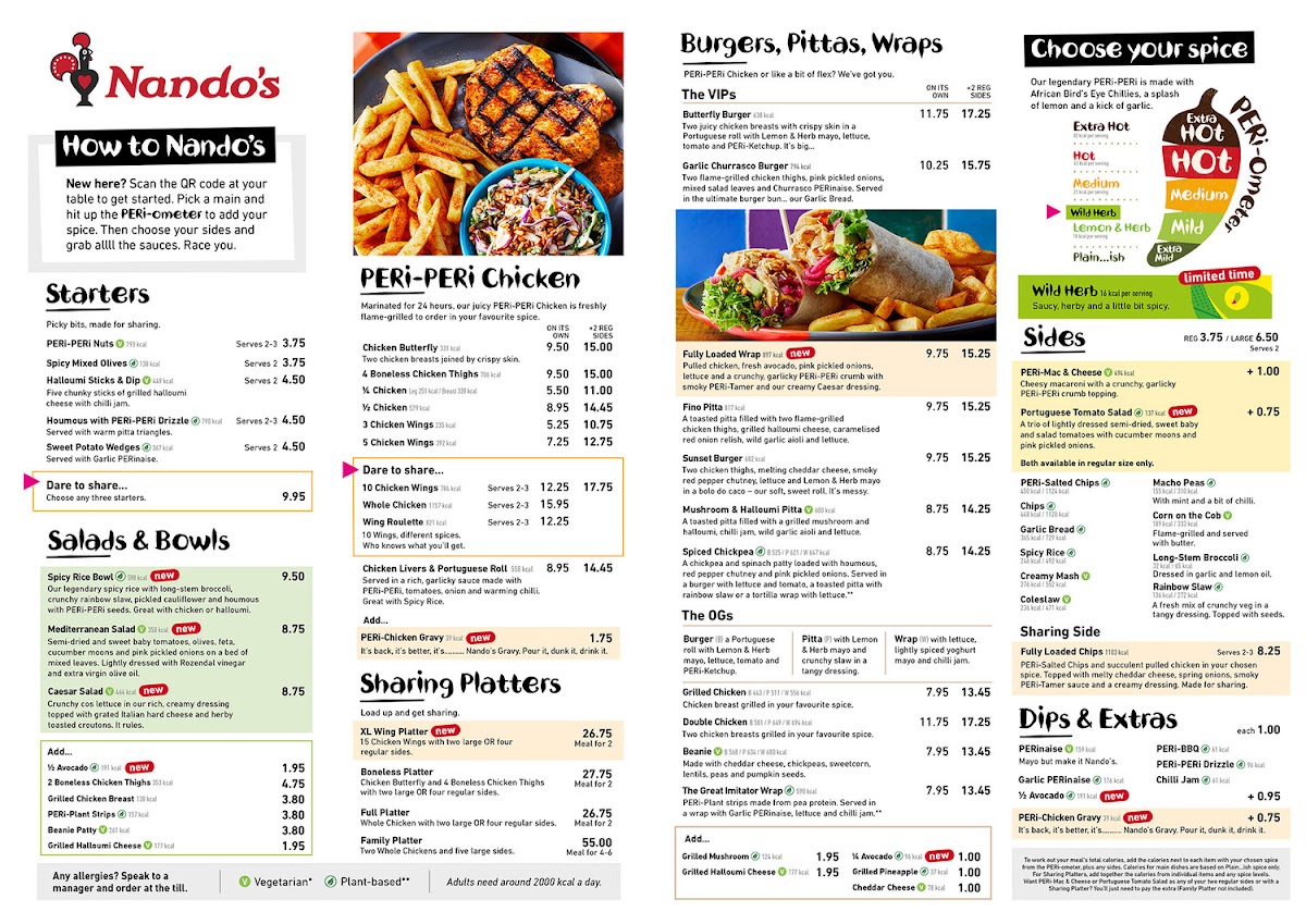 Menu Nando's Portsmouth-6