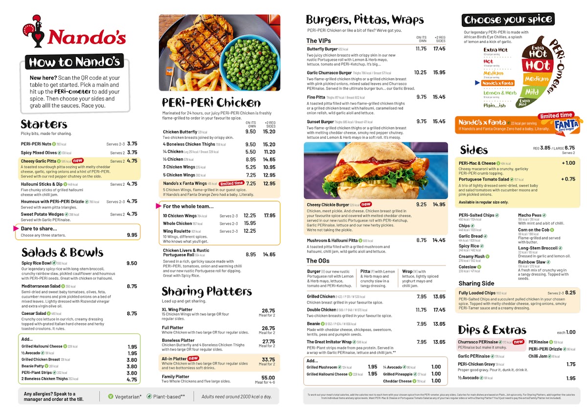 Menu Nando's Portsmouth-7
