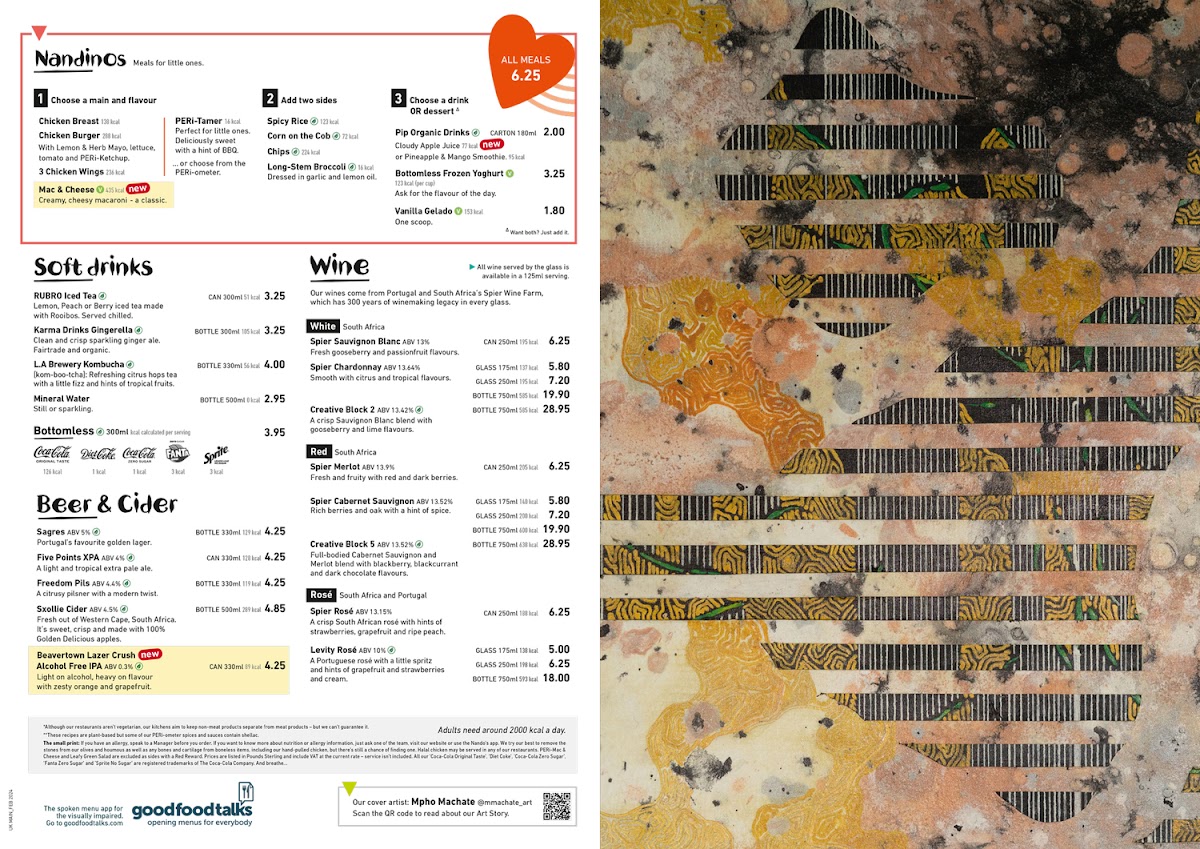 Menu Nando's Portsmouth-8