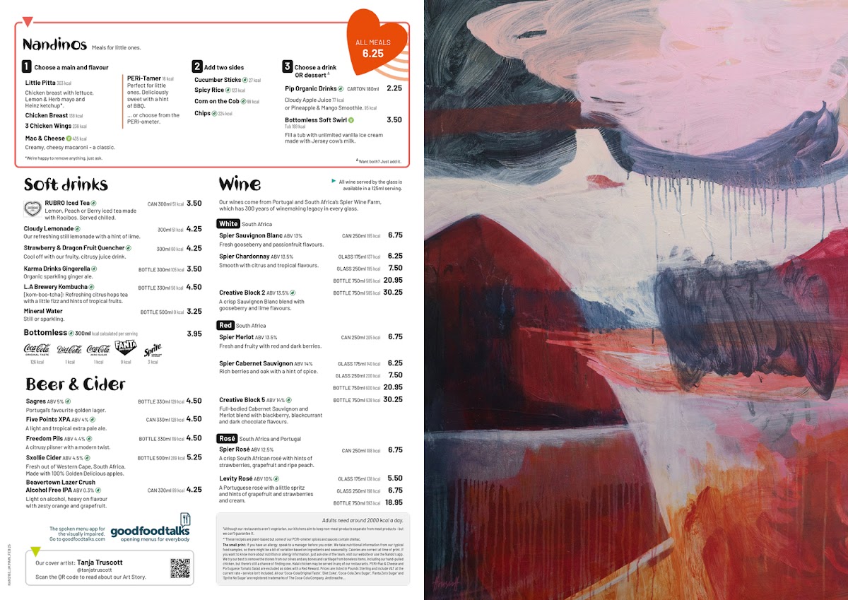 Menu Nando's Portsmouth-9